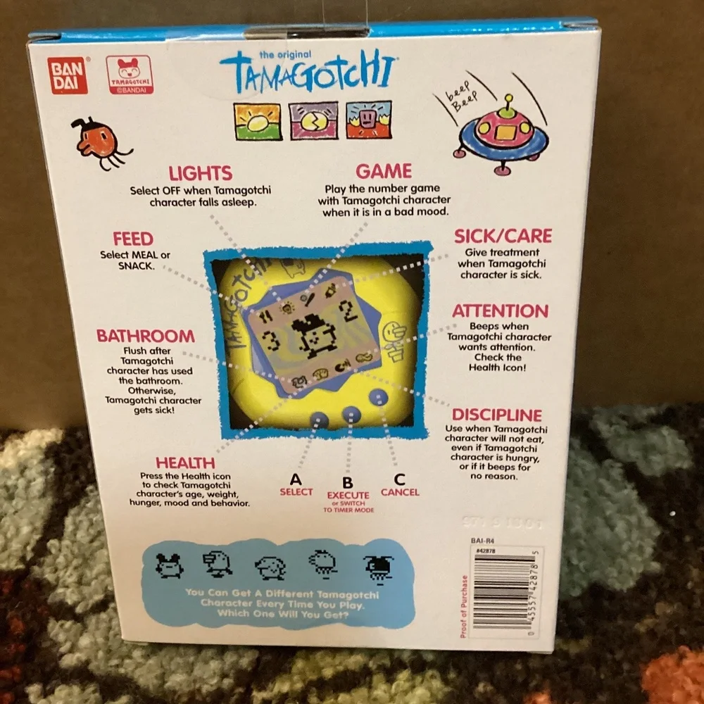 🌈 Bandai TAMAGOTCHI Gen 2 The Original Virtual Reality Pet RAINBOW #42878 🌈